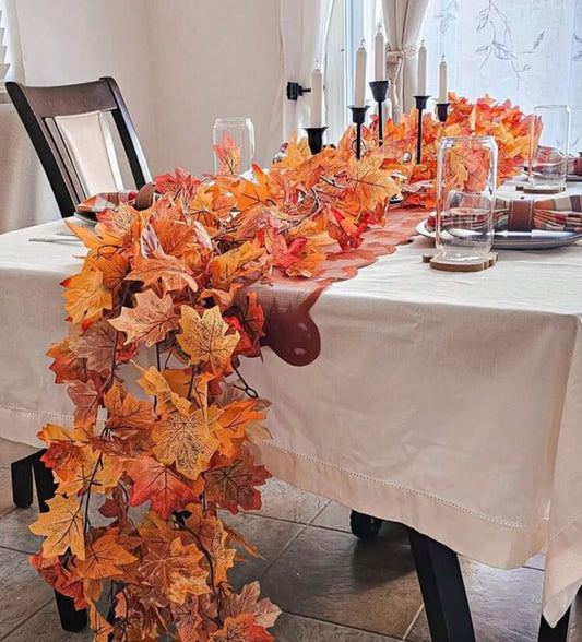 Fall into Autumn Maple Leaves Garland