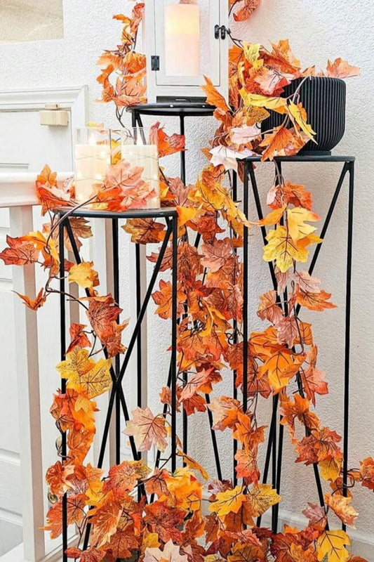 Fall into Autumn Maple Leaves Garland